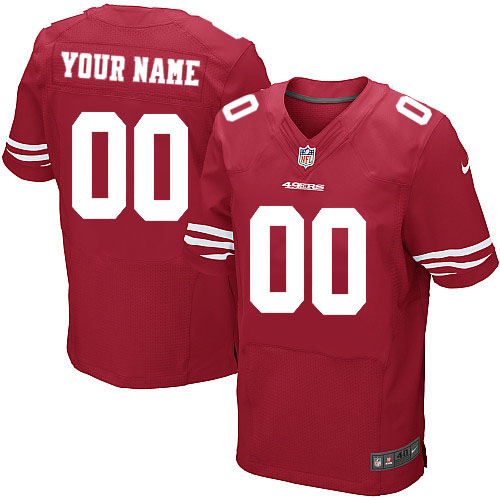 Nike San Francisco 49ers Customized Red Stitched Elite Men's NFL Jersey